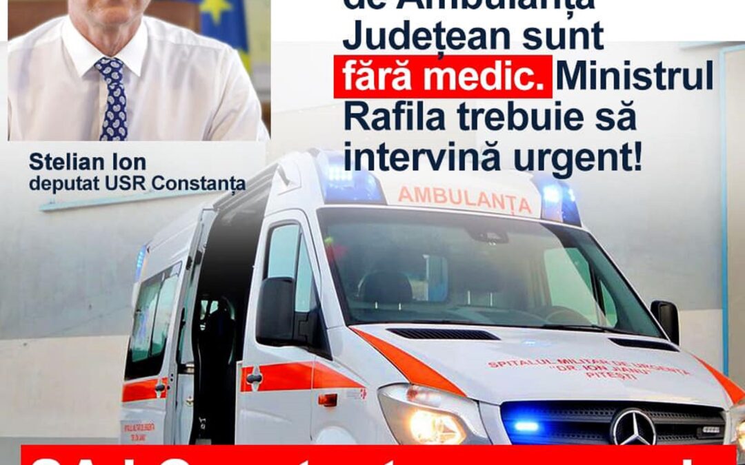 Am adresat o interpelare ministrului Sănătății, Alexandru Rafila, semnalându-i o serie de nereguli grave din cadrul SAJ Constanța