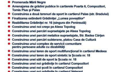 Propunem 24 de proiecte pentru includerea în bugetul local Constanța pentru 2024