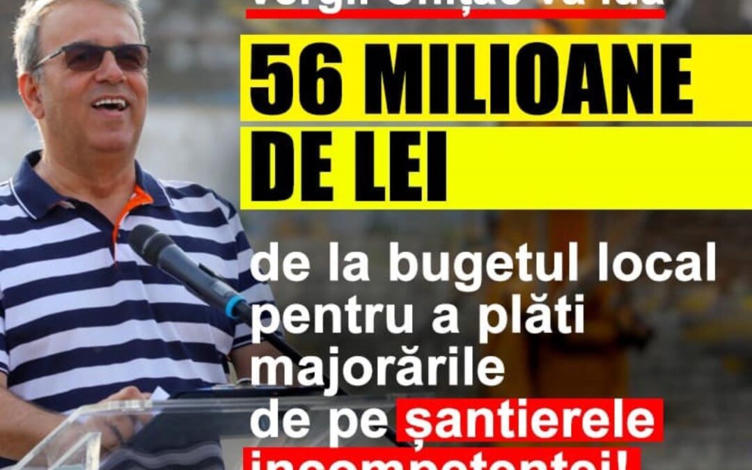 Constănțenii au ajuns să plătească praful, gropile, bătaia de joc și incompetența lui Chițac din banii lor!