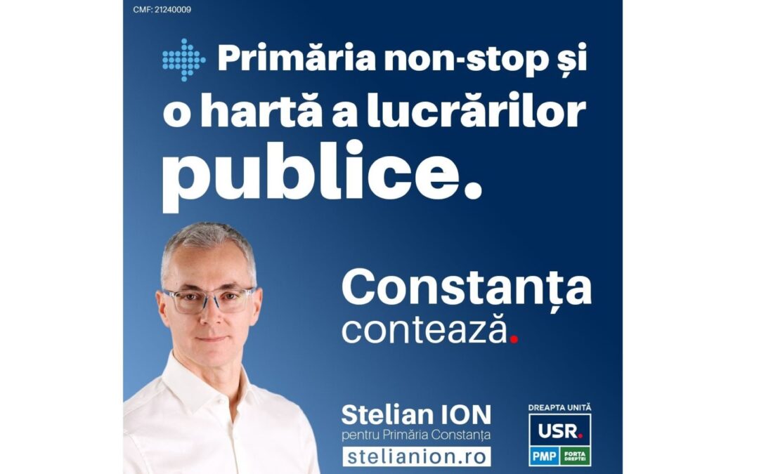Vom implementa o hartă online accesibilă publicului ce va conține toate lucrările desfășurate în oraș. Propunerile mele pentru Constanța