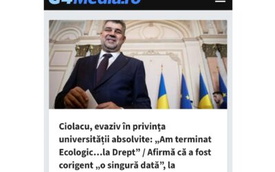 Singura certitudine din CV-ul dlui Ciolacu o să rămână Colegiul Național de Apărare