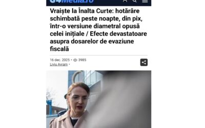 „Alba-neagra”, la Înalta Curte. Miza: marile dosare de evaziune